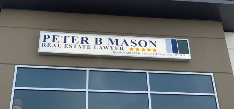 Peter B Mason Real Estate Lawyer Sign Board
